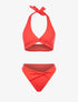 Bikini à effet torsadé - rouge - 1