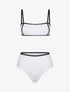 Bikini à culotte taille haute - blanc - 3