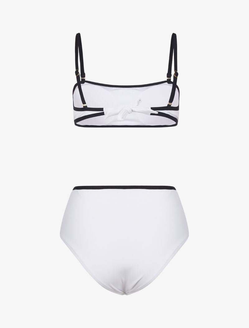 Bikini à culotte taille haute - blanc - 2