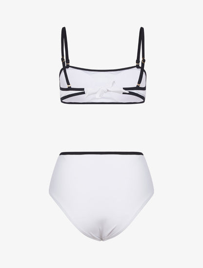 Bikini à culotte taille haute - blanc - 2
