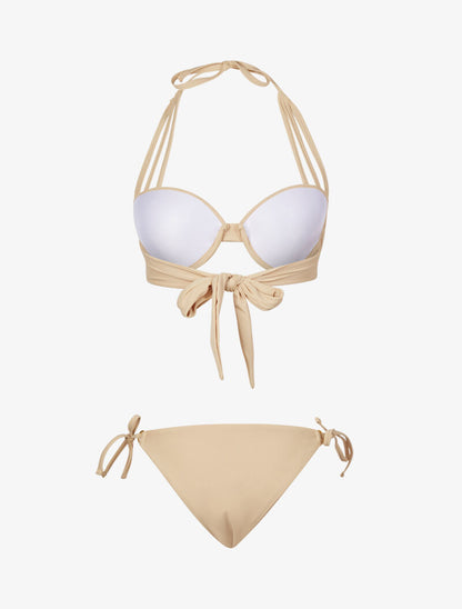 Bikini emboitant arrondi - beige - 2