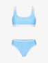 Bikini brassière à bords contrastants - bleu clair - 1