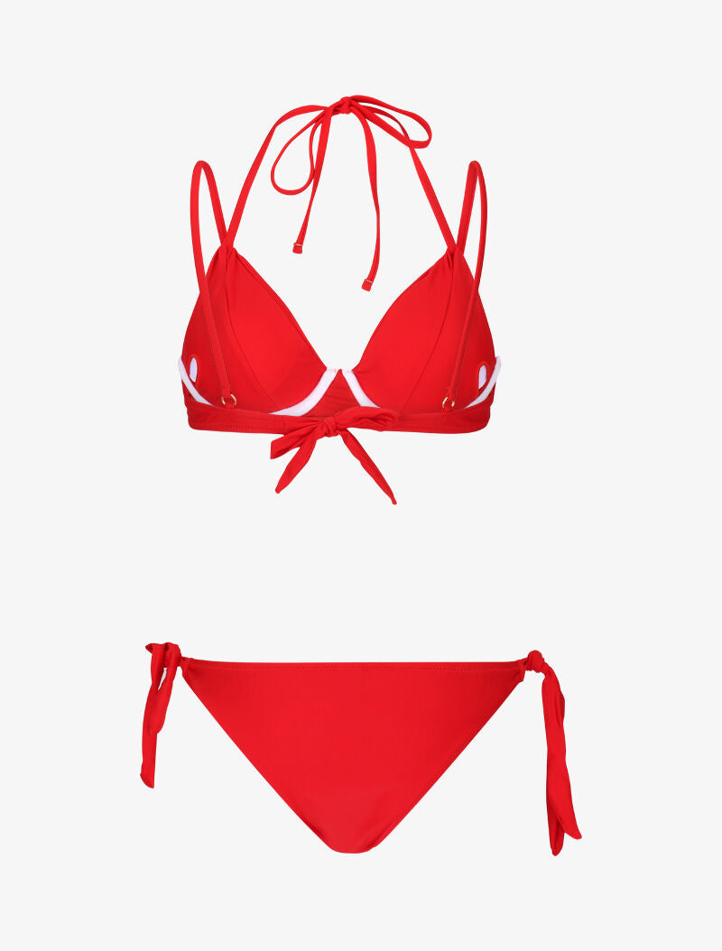 Bikini emboitant à jeu de liens - rouge - 2