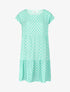 Robe coupe trapèze à pois - vert menthe - 1