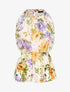 Top péplum en voile à imprimé fleuri - ecru - 3