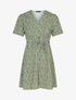 Robe boutonnée imprimé à pois - kaki - 3
