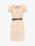 Robe ceinturée à boutons décoratifs - beige - 3