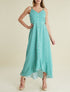 Robe à basque asymétrique imprimé fleuri - vert - 4