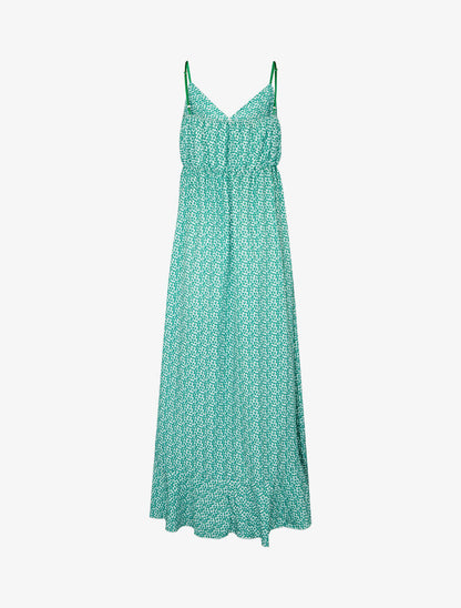 Robe à basque asymétrique imprimé fleuri - vert - 3