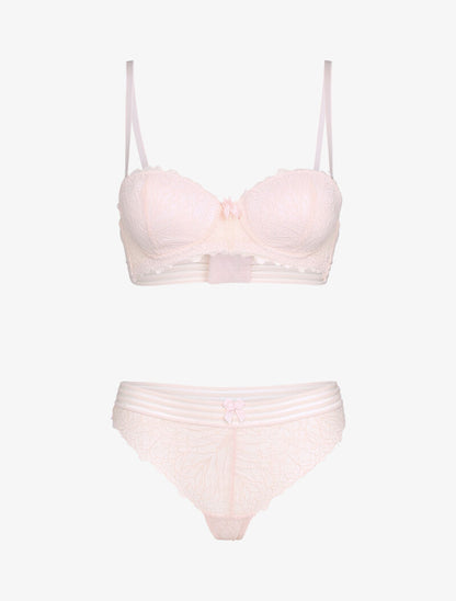 Ensemble à liserés élastiqués - rose - 1