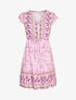 Robe à imprimé floral stylisé - rose - 1