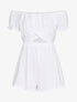 Combishort texturé à taille ajourée - ecru - 1