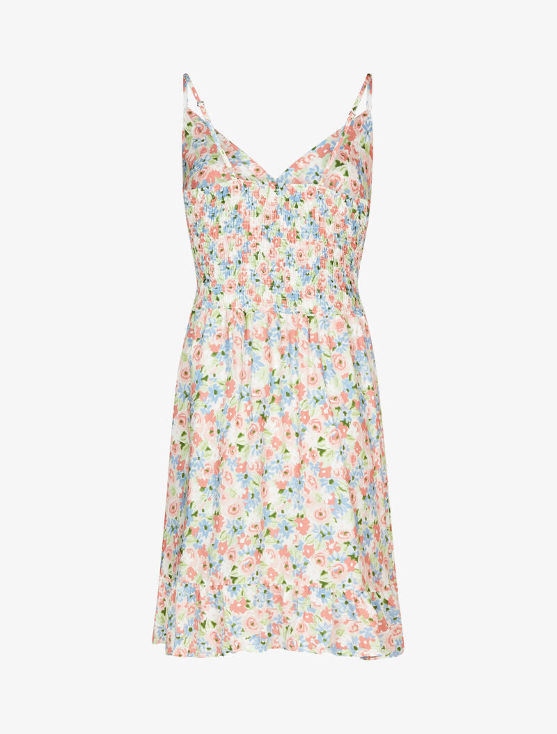 Robe légère fleurie à cache coeur - rose - 2