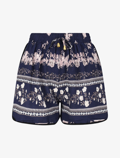Mini short transparent à imprimés - marine - 1