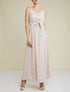 Robe à fleurs et buste boutonné - beige - 1
