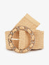Ceinture à boucle ronde style chaîne - beige - 3