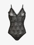 Body uni en dentelle - Noir - 4