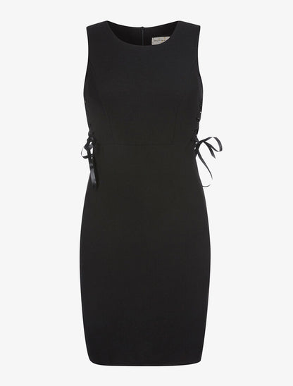 Robe côtés à corsets - noir - 3