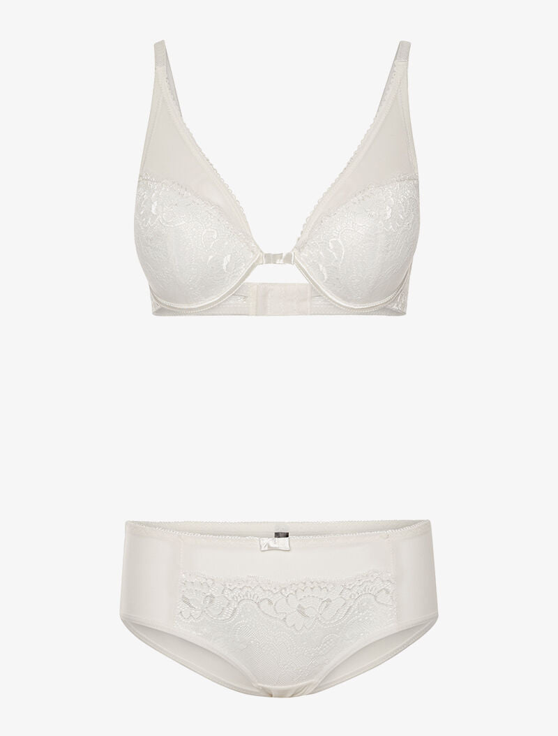 Ensemble SG et culotte avant transparent - blanc - 1