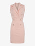 Robe bandes sur les côtés - rose - 3