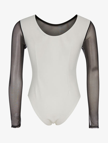 Body ligne transparente - blanc/noir - 2