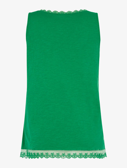 Débardeur basic à dentelle - vert - 2