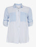 Chemise légère à rayures - bleu - 1
