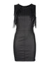 Robe avant en simili frangé - noir - 3