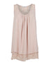Débardeur long bas dentelle - rose - 1