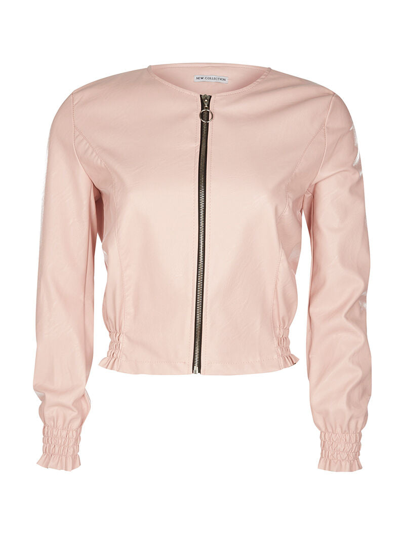 Veste bords élastiqués - rose - 1