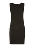 Robe ligne contrastée à boutons - noir/blanc - 1