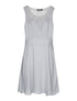 Robe encolure dentelle - bleu - 3
