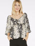 Blouse imprimée serpent - noir - 1
