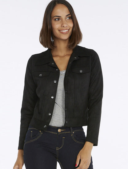 Veste légère en daim - noir - 3