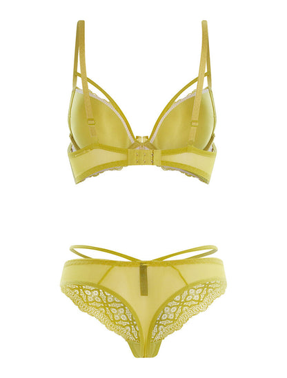 Ensemble SG et string poitrine lace - vert anis - 2