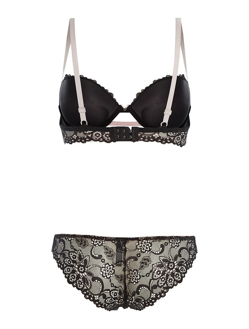 Ensemble SG et culotte liseré contrasté - noir - 2