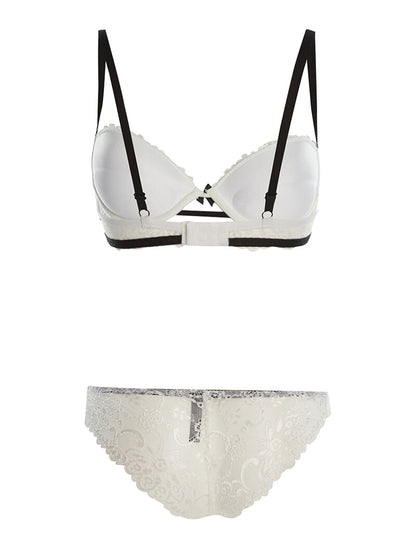 Ensemble SG et culotte liseré contrasté - blanc - 2