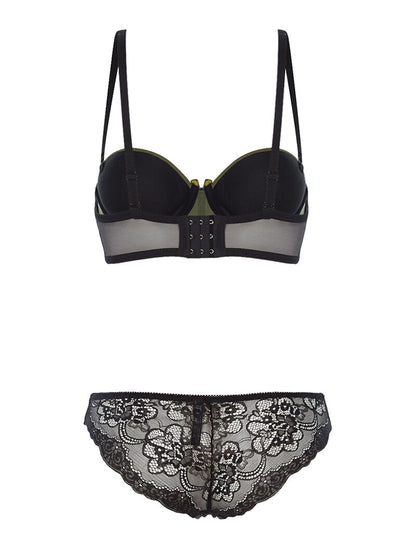 Ensemble SG à corbeille et culotte - noir/kaki - 2
