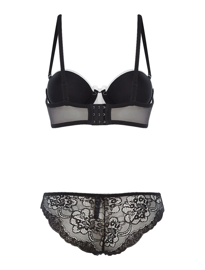 Ensemble SG à corbeille et culotte - noir/blanc - 2
