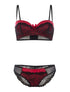 Ensemble SG à corbeille et culotte - noir/rouge - 1