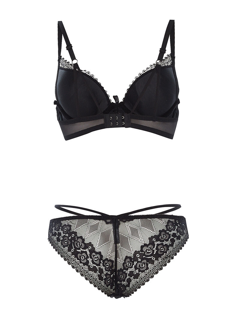 Ensemble SG et culotte fines lanières - noir - 2
