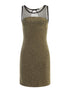 Robe courte pailletée dos ouvert - or - 3