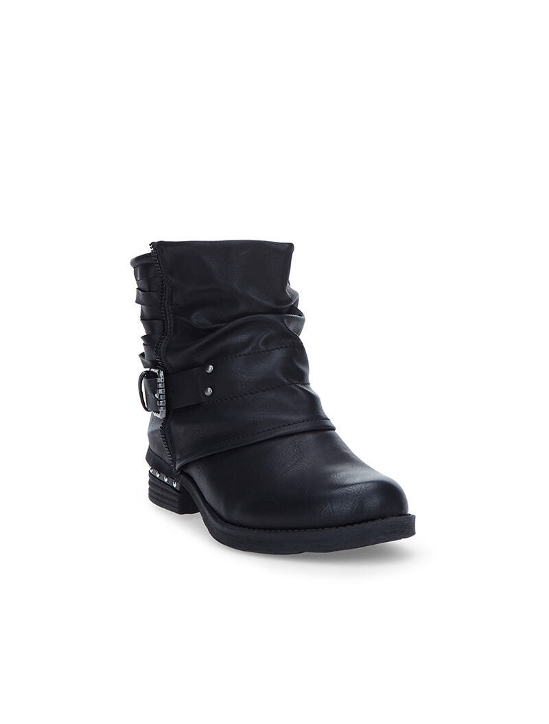 Boots à lanières et clous - noir - 2
