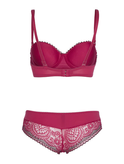 Ensemble SG et culotte dentelle - fushia - 2