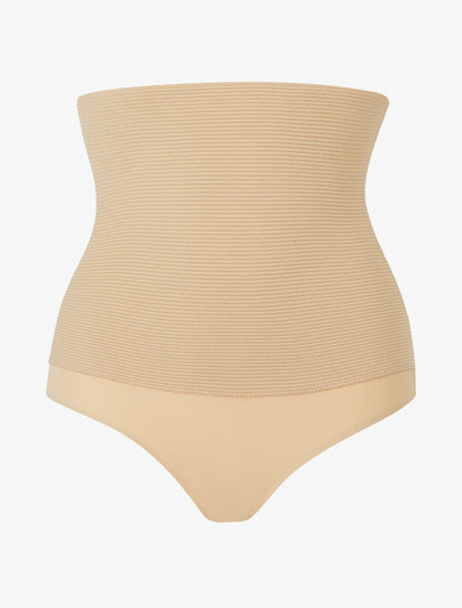 Culotte gainante à taille empire texturée - Beige - 1