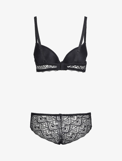 Ensemble à broderies anglaise - Noir - 2