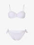 Bikini à détail en dentelle - Blanc - 4