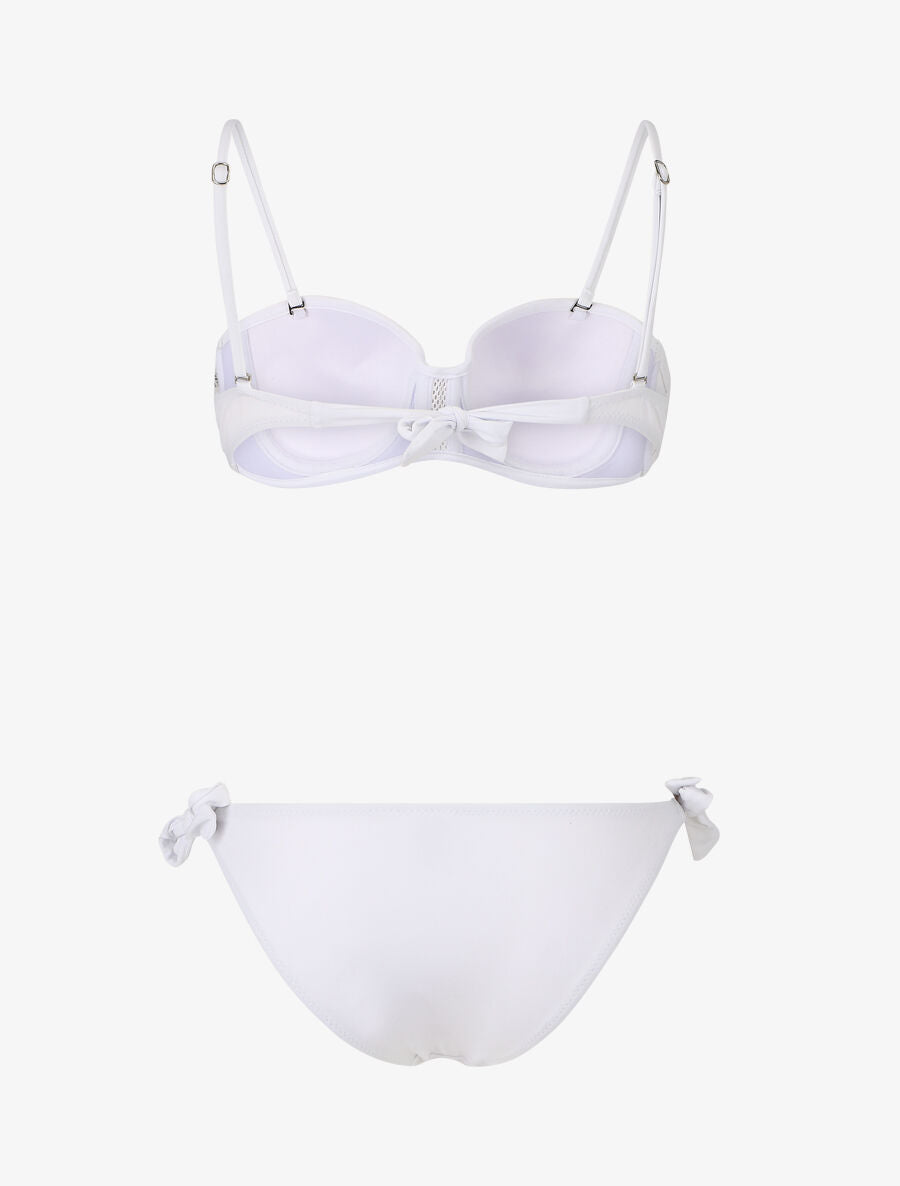 Bikini à détail en dentelle - Blanc - 2