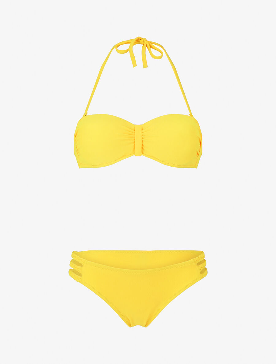 Bikini à bandes tressées - Jaune - 2