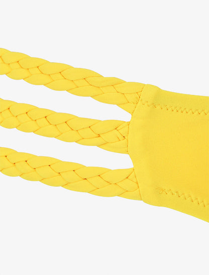 Bikini à bandes tressées - Jaune - 4